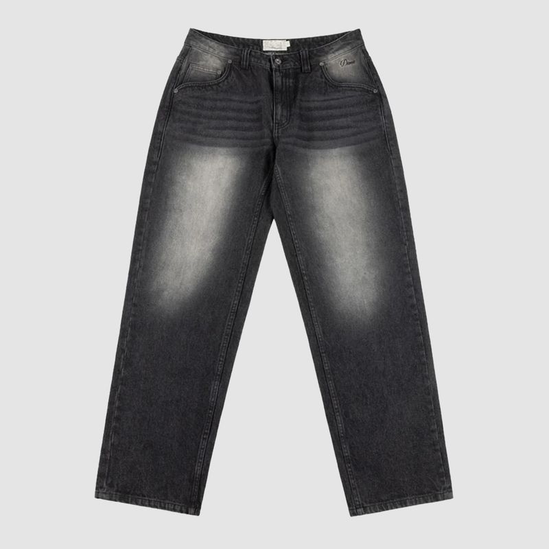 Relaxed Denim Pants Sandblasted Black