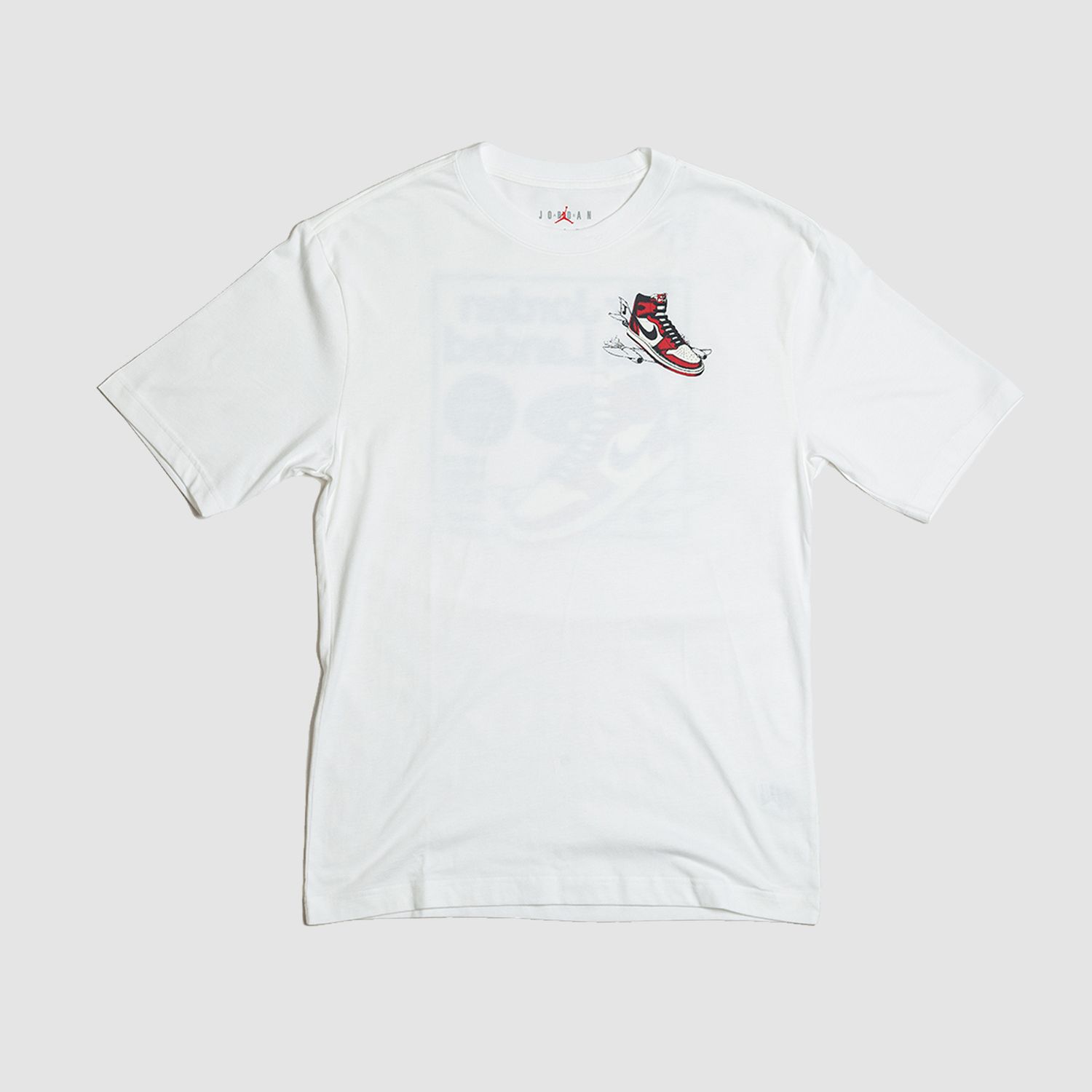 AJ1 Tee White/Varsity Red