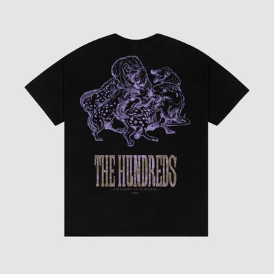 Attack Tall Serif Tee Black