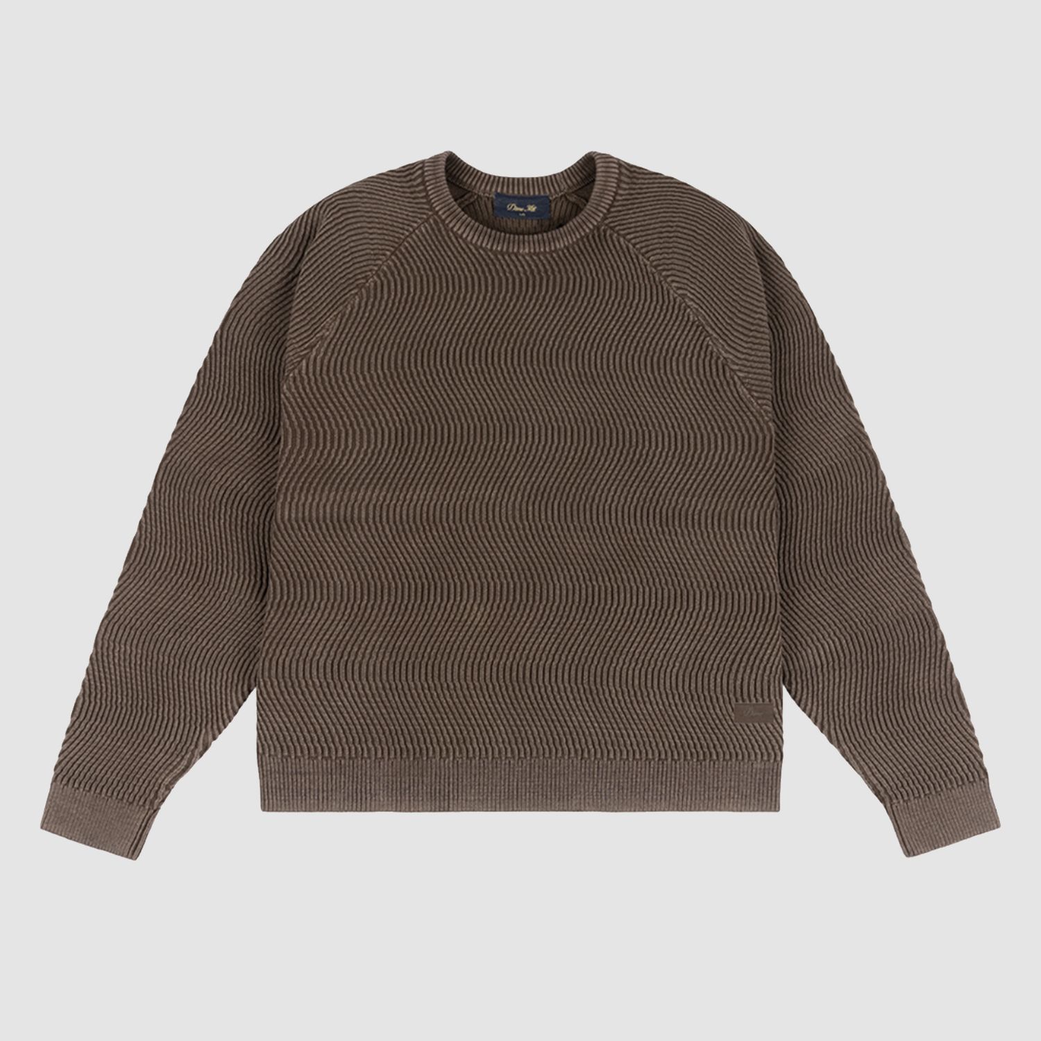 Wave Knit Sweater Brown