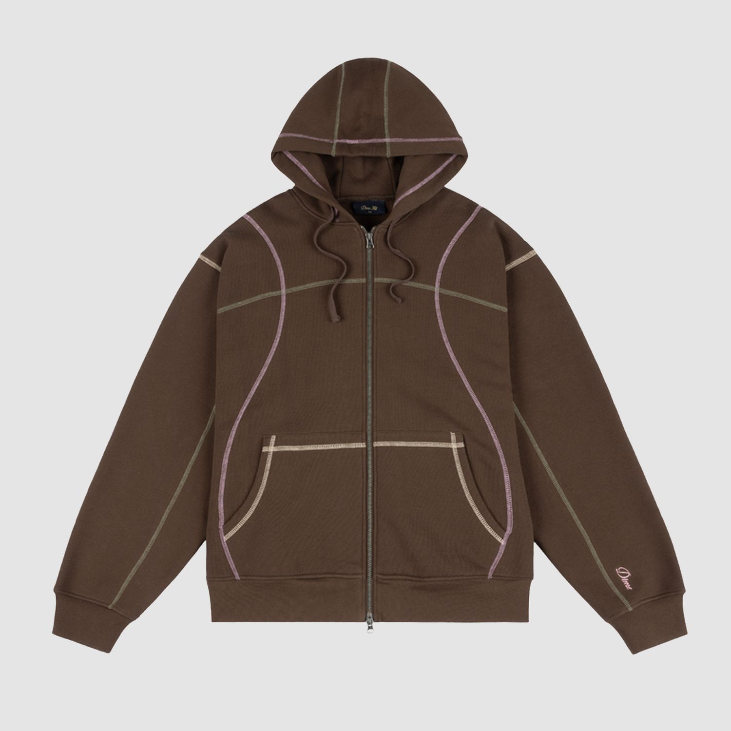 Court Zip Hoodie Brown/Multi