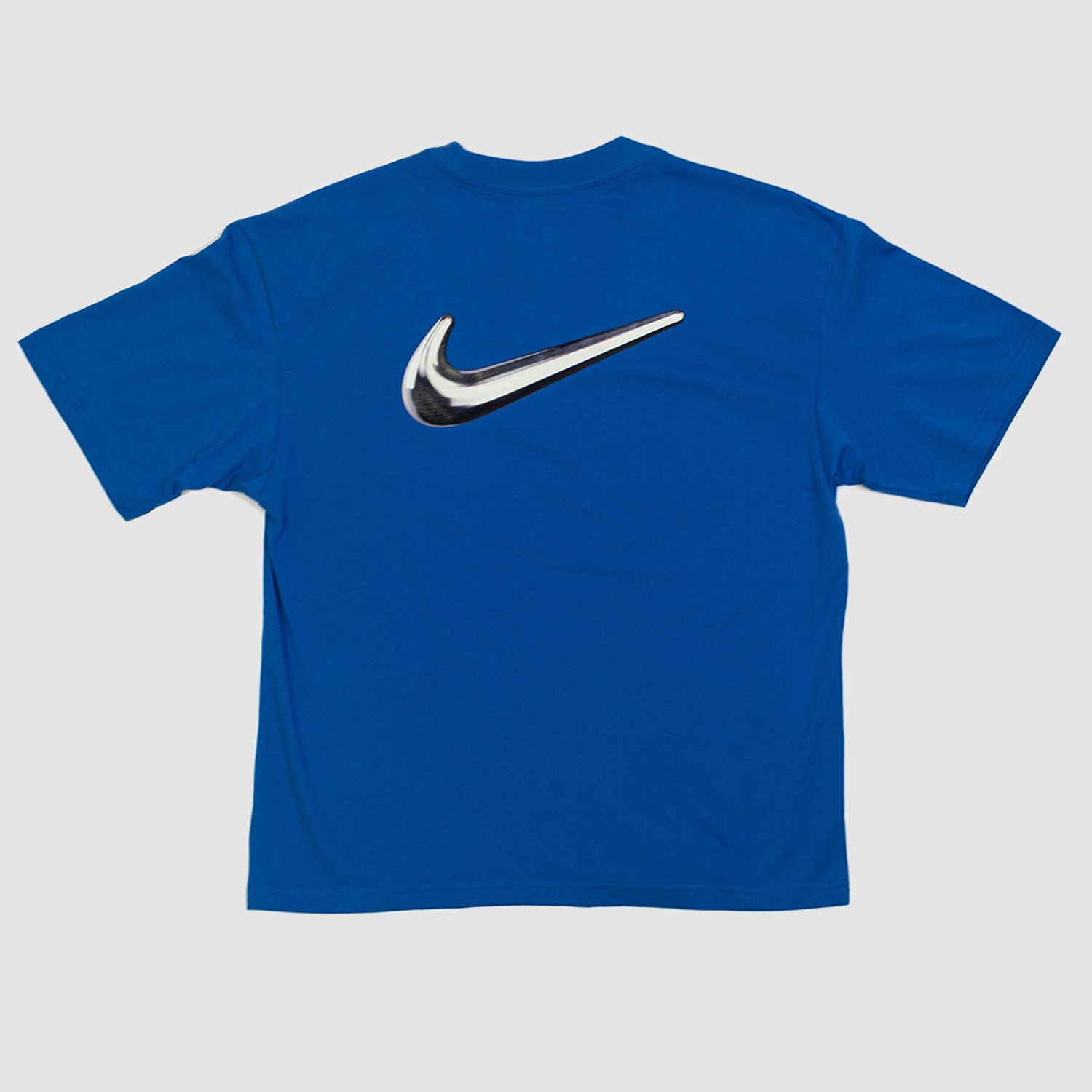 nike swoosh t shirt blue