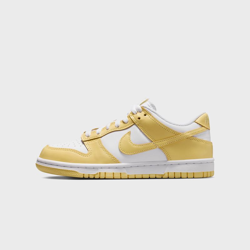 Dunk Low (GS) White/Soft Yellow