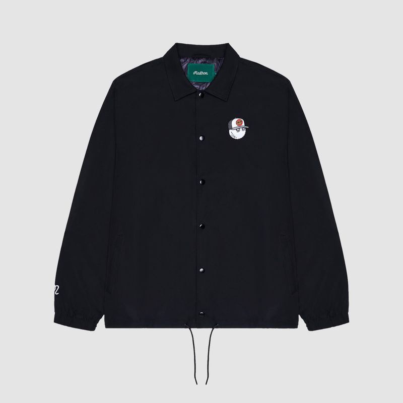 Malbon Golf Santa Cruz Coaches Jacket Black