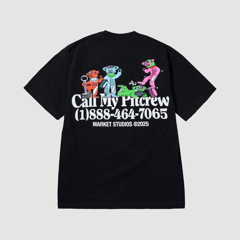Call My Pit Crew Tee Black