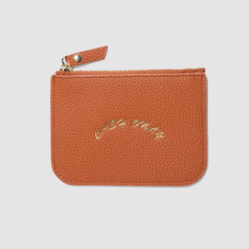 Leather Zip Wallet Tan