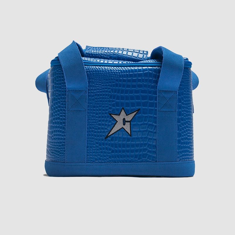 Skate Carper Cooler Bag Faux Croc Leather Blue