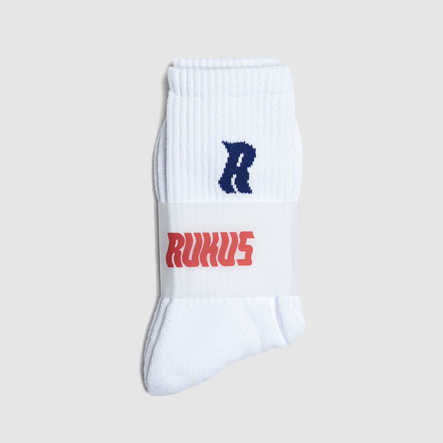 "R" Socks White/Navy