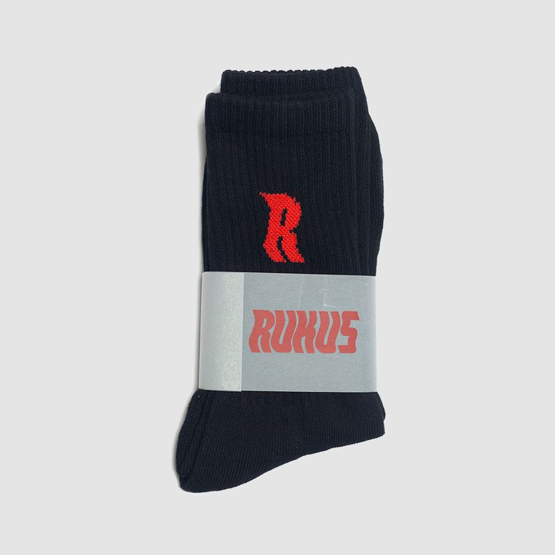"R" Socks Black/Red