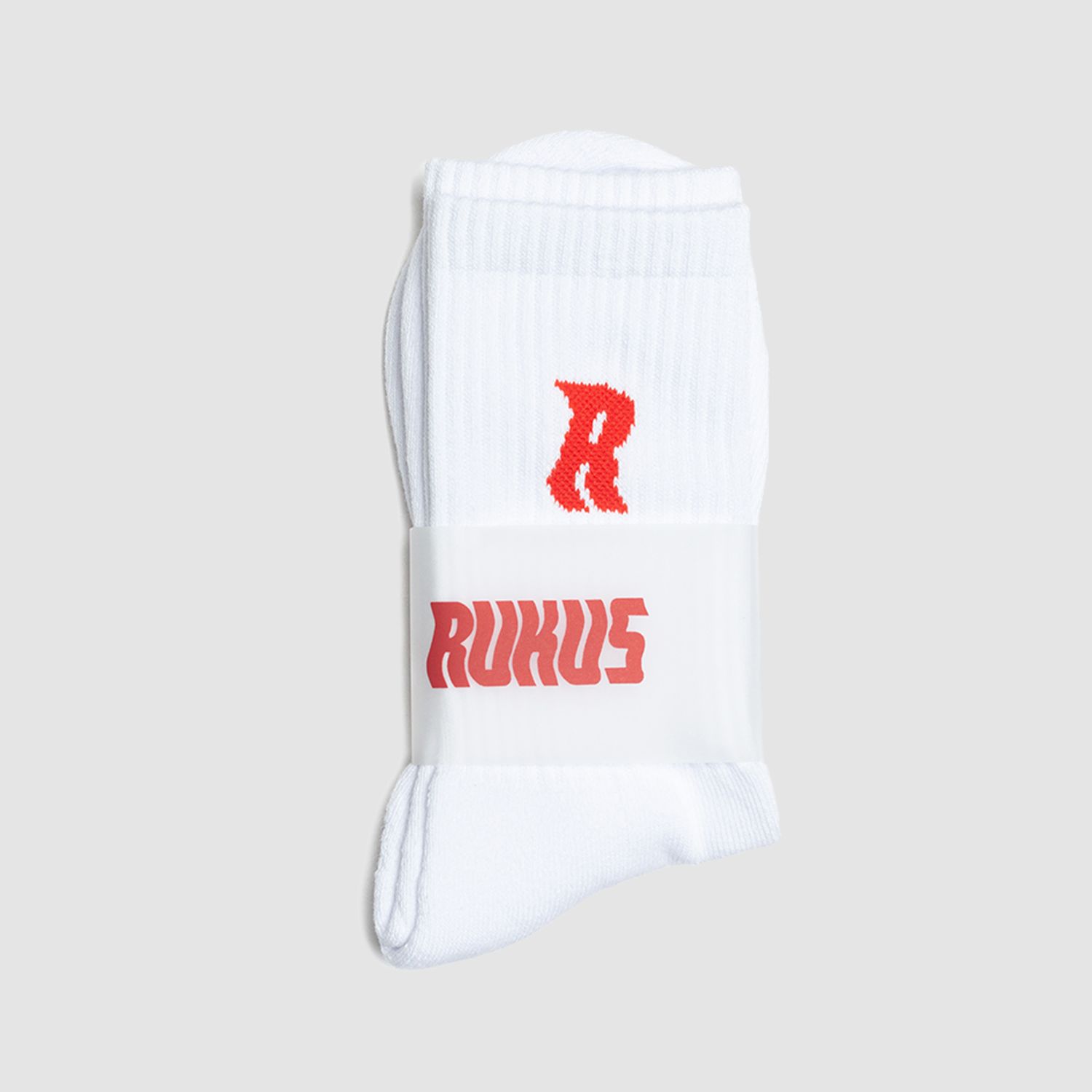 "R" Socks White/Red