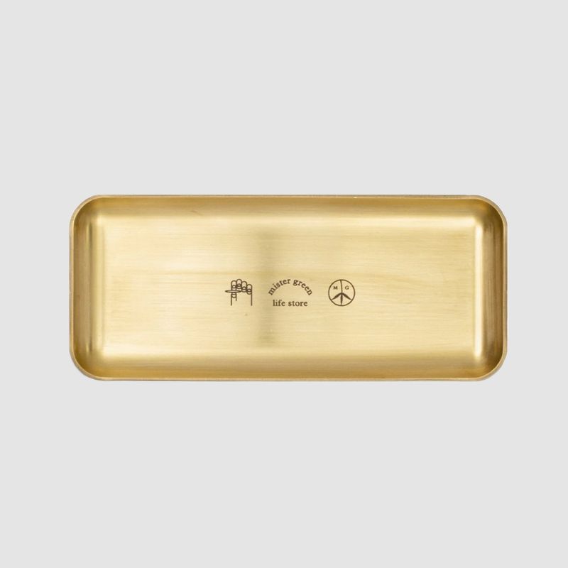 Logo Rolling Tray Heavy Brass