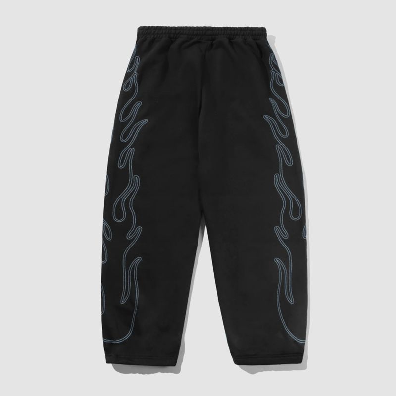 Flame Fleece Pants Black