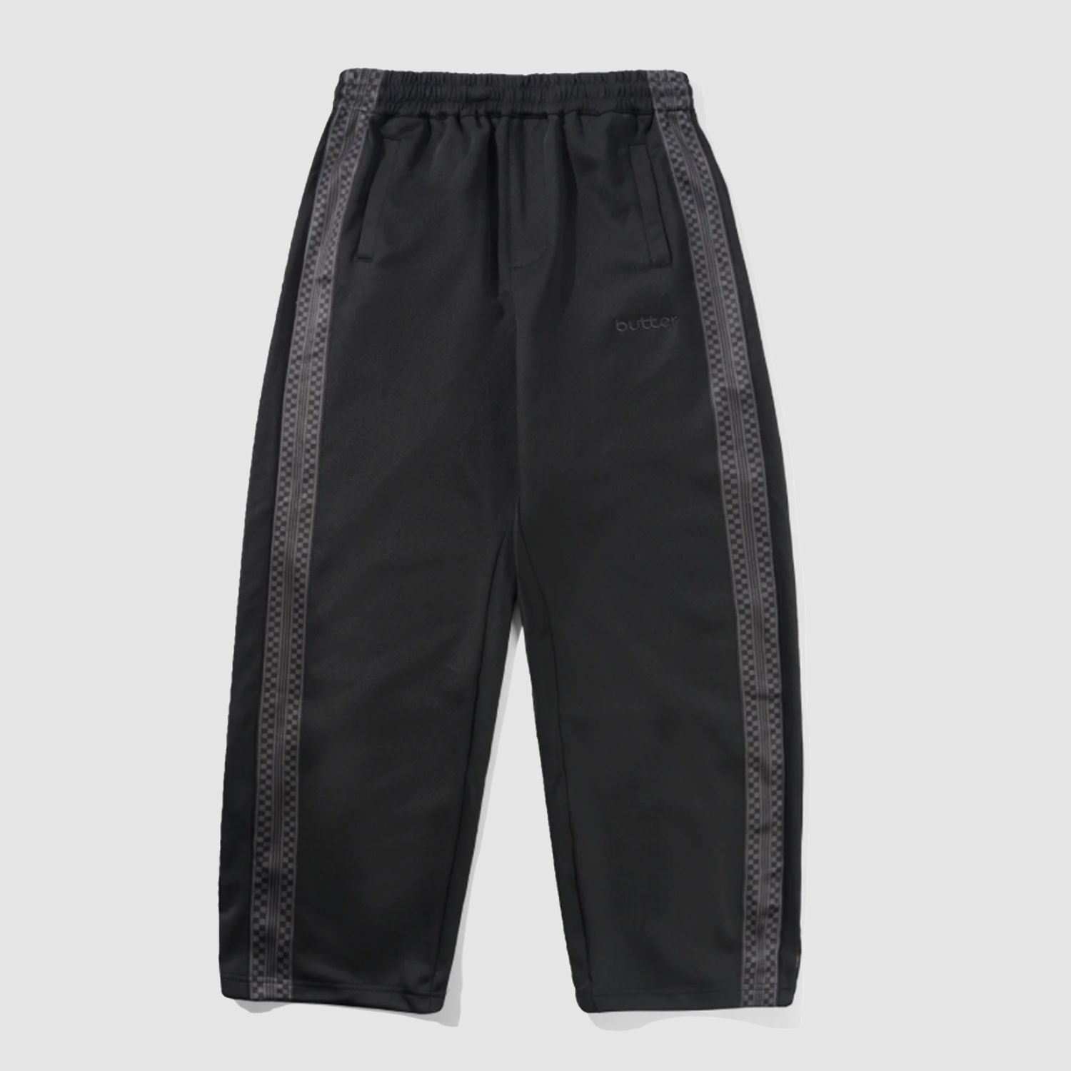 Check Tape Trackpants Black