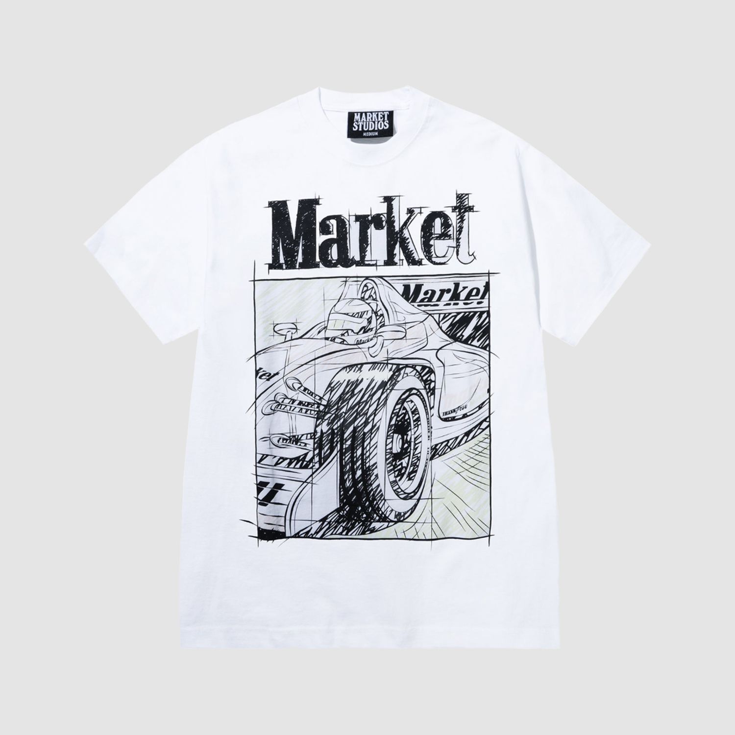 Scribbled Formula UV Tee White