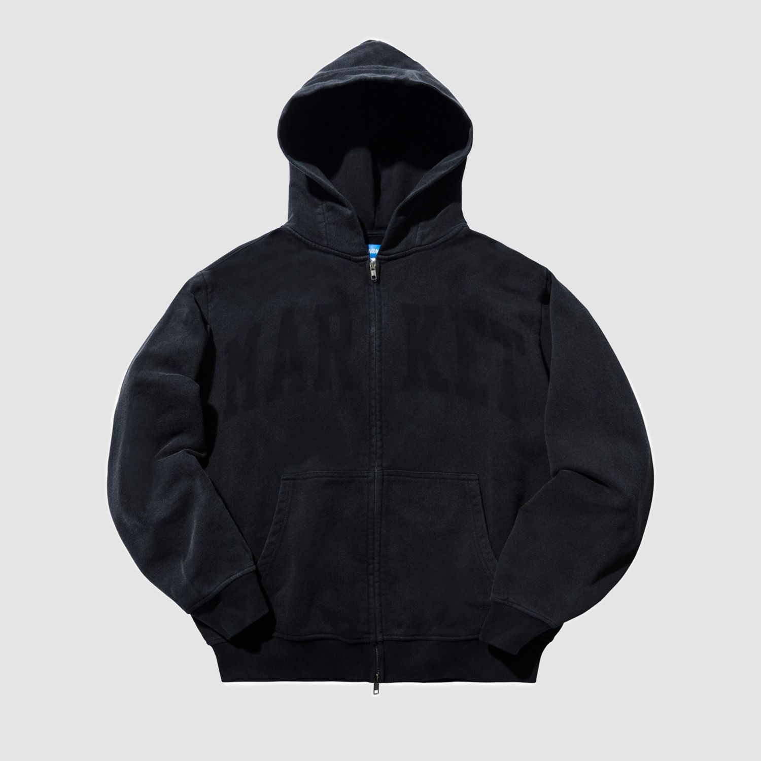 Shadow Arc Full Zip Hoodie Washed Black