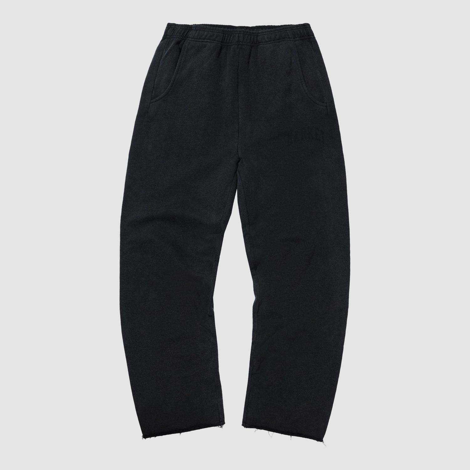 Shadow Arc Open Leg Sweatpants Washed Black