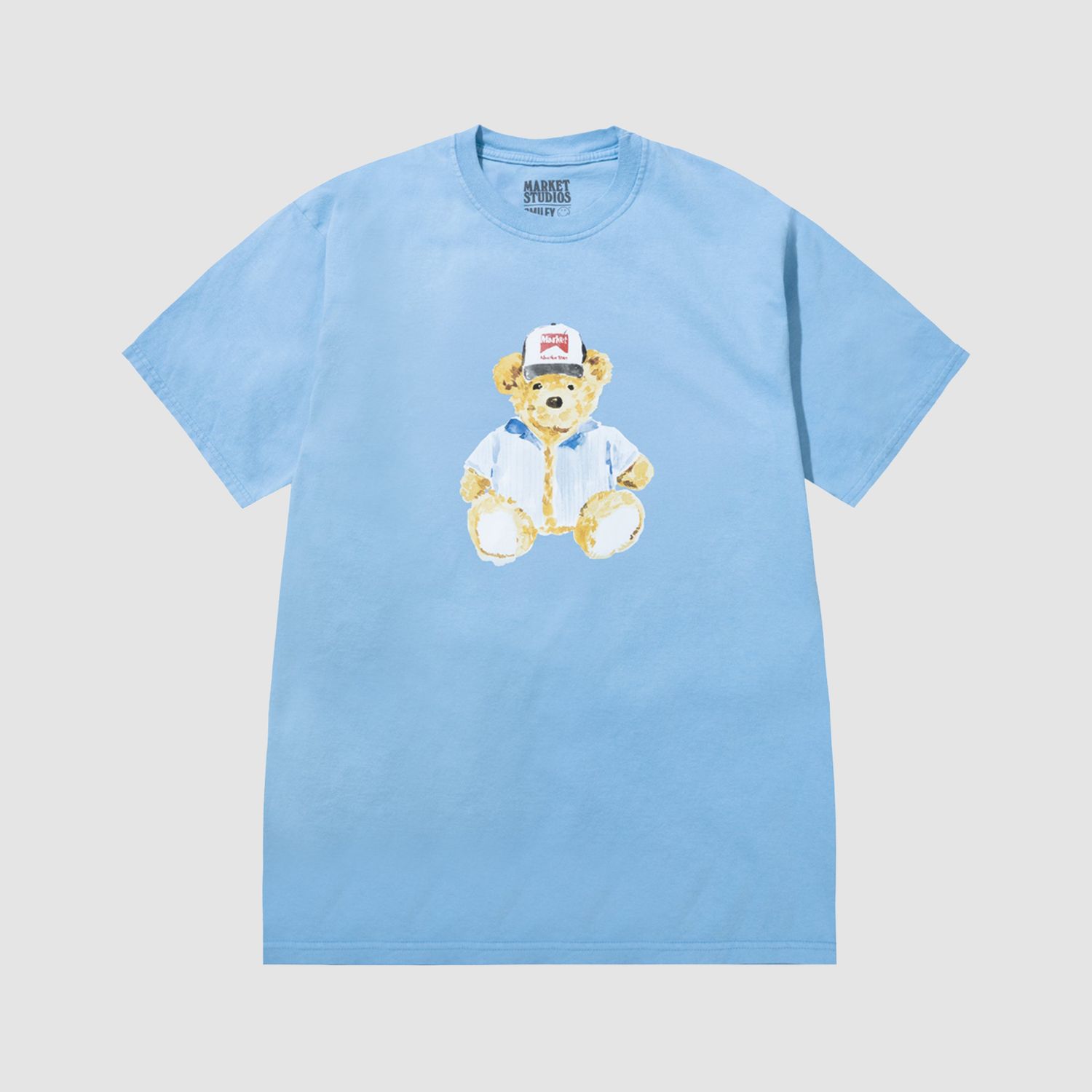 Watercolor Teddy Tee Dusk Blue
