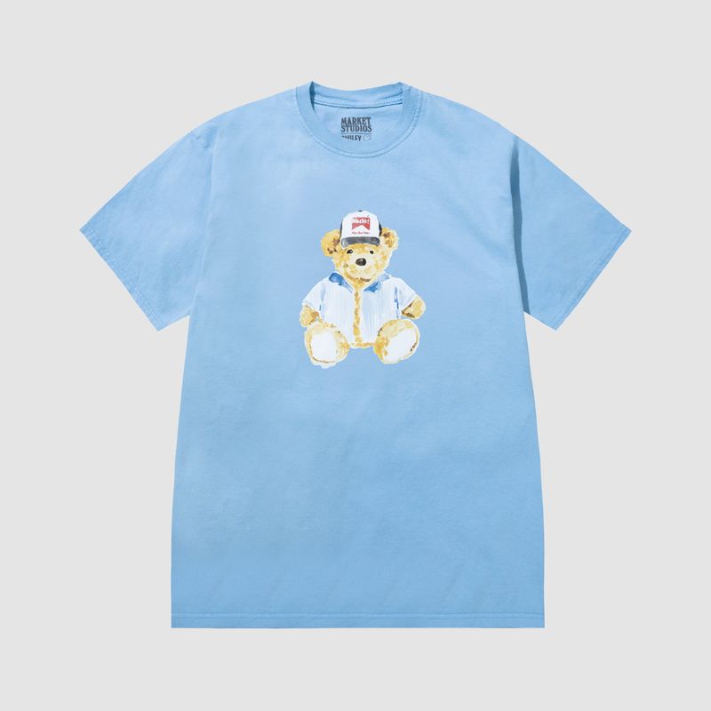 Watercolor Teddy Tee Dusk Blue