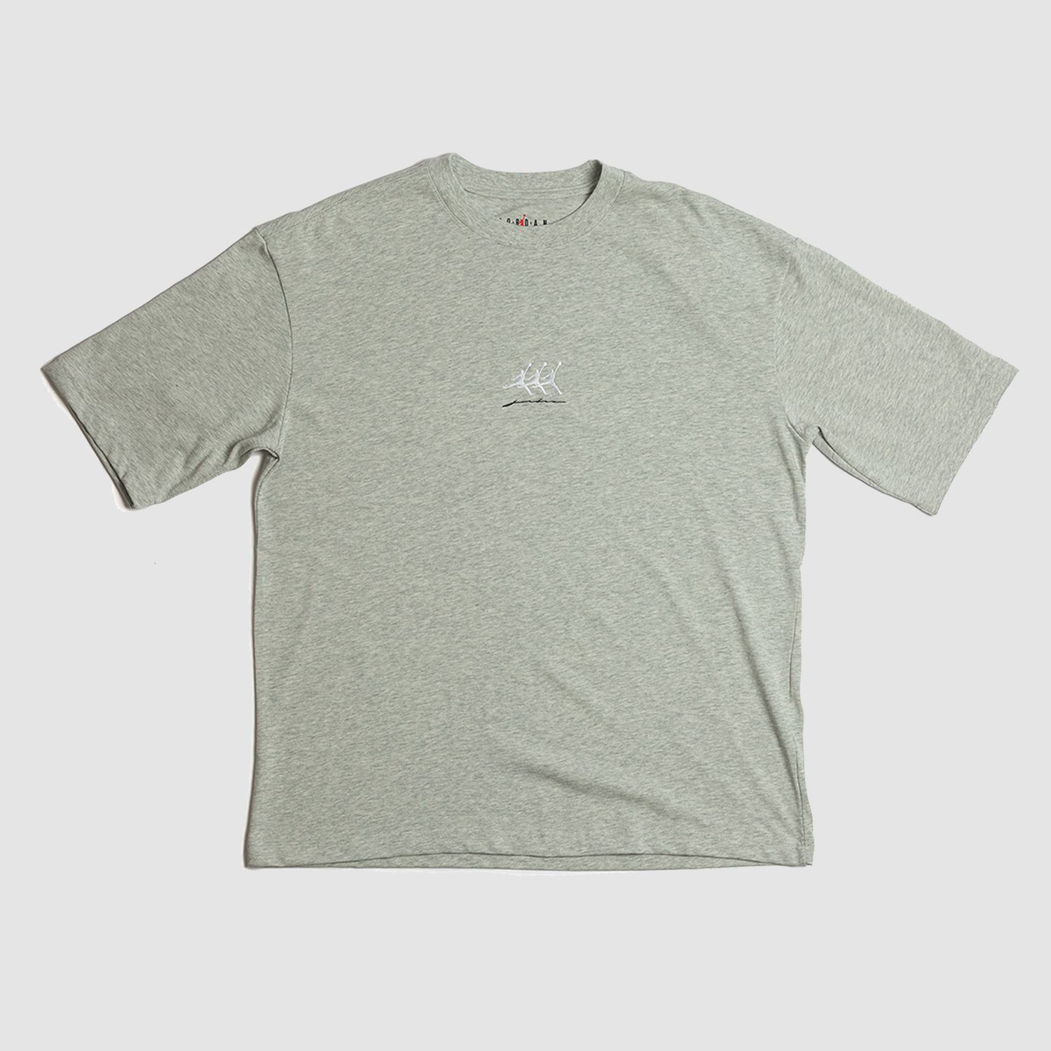 Flight Oversized Embroidered Tee Grey
