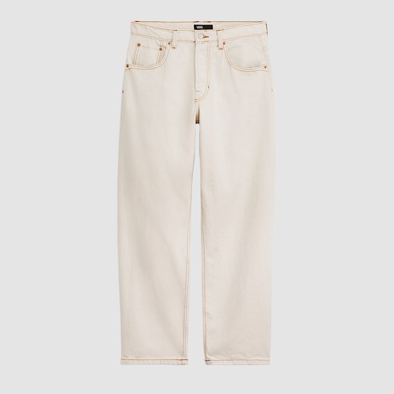 Check-5 Loose Denim Pants Natural Seed