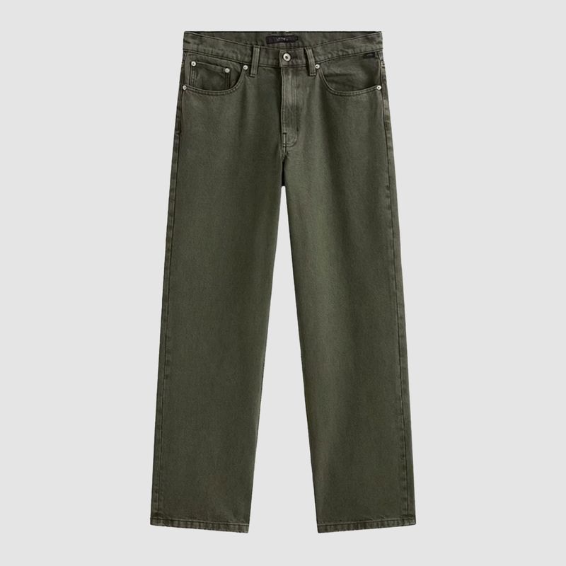 Check-5 Loose Denim Pants Mossy Olive