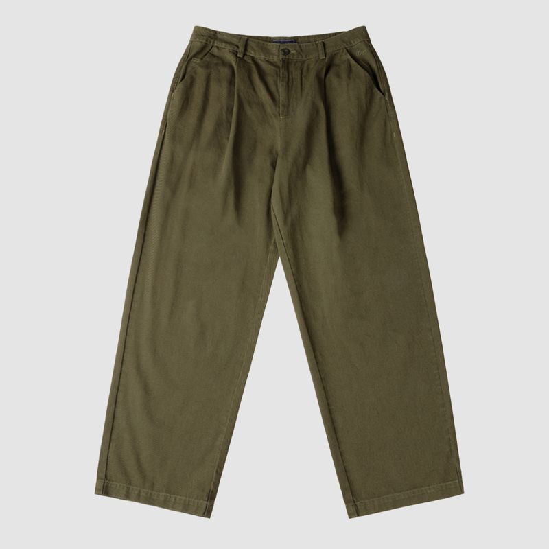 Baggy Chino Pants Forest Green