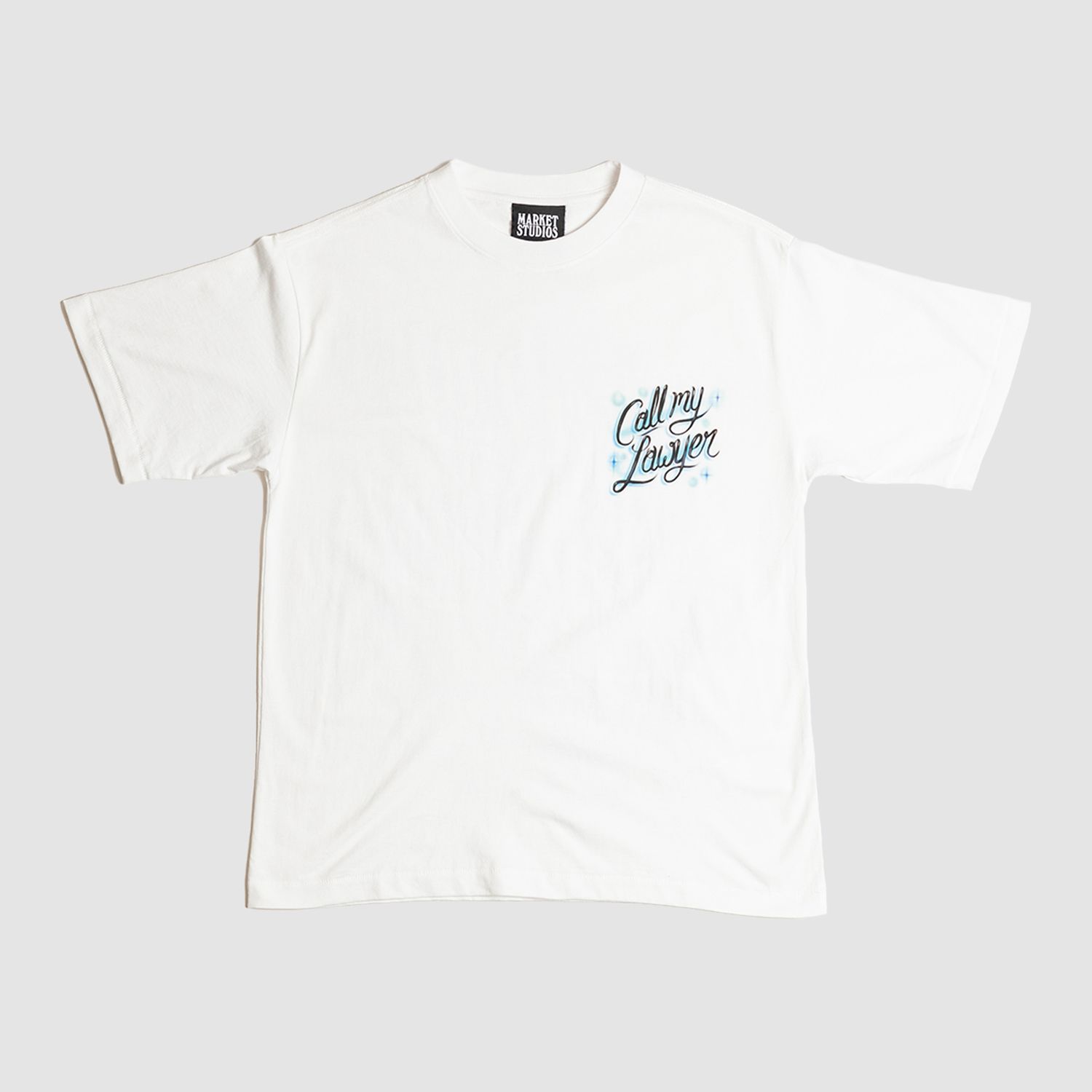 Airbrush Call My Lawyer Tee White