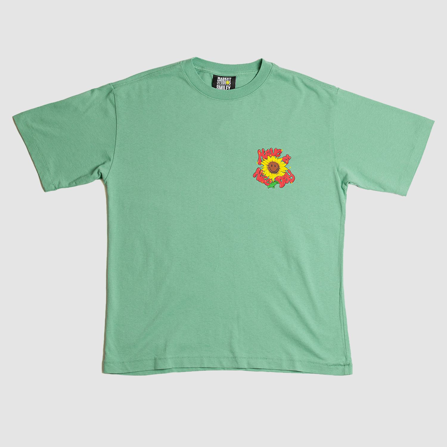 Smiley Sunflower Tee Malachite Green