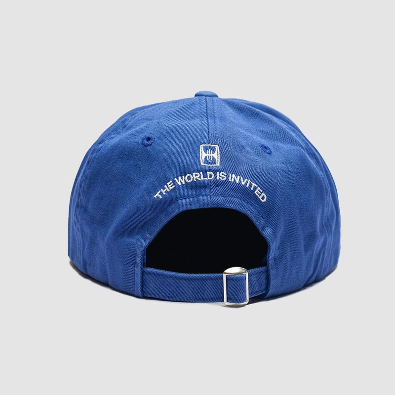 Oval Logo Embroidery Cap Blue