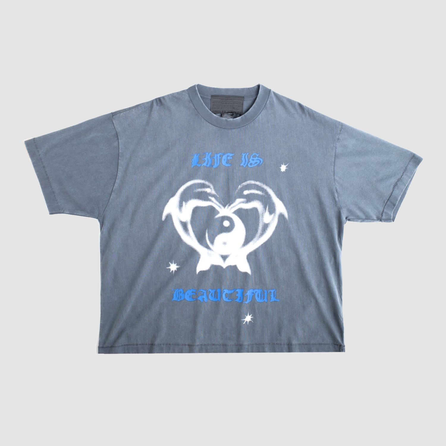 Life Is Beautiful Tee Blue