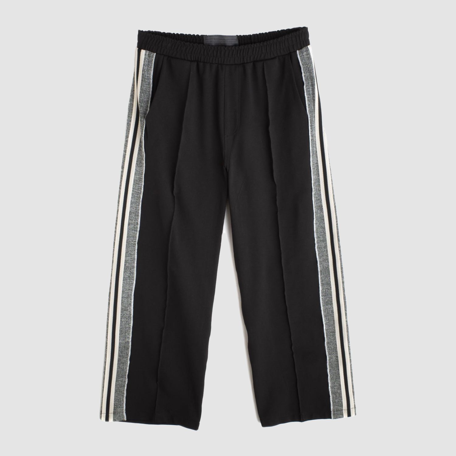 Knit Panel Pants Black