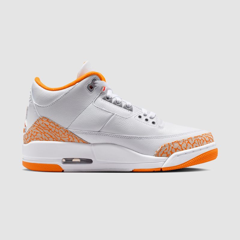 (W) Air Jordan 3 White/Orange Peel