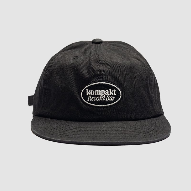 Oval Logo Embroidery Cap Black
