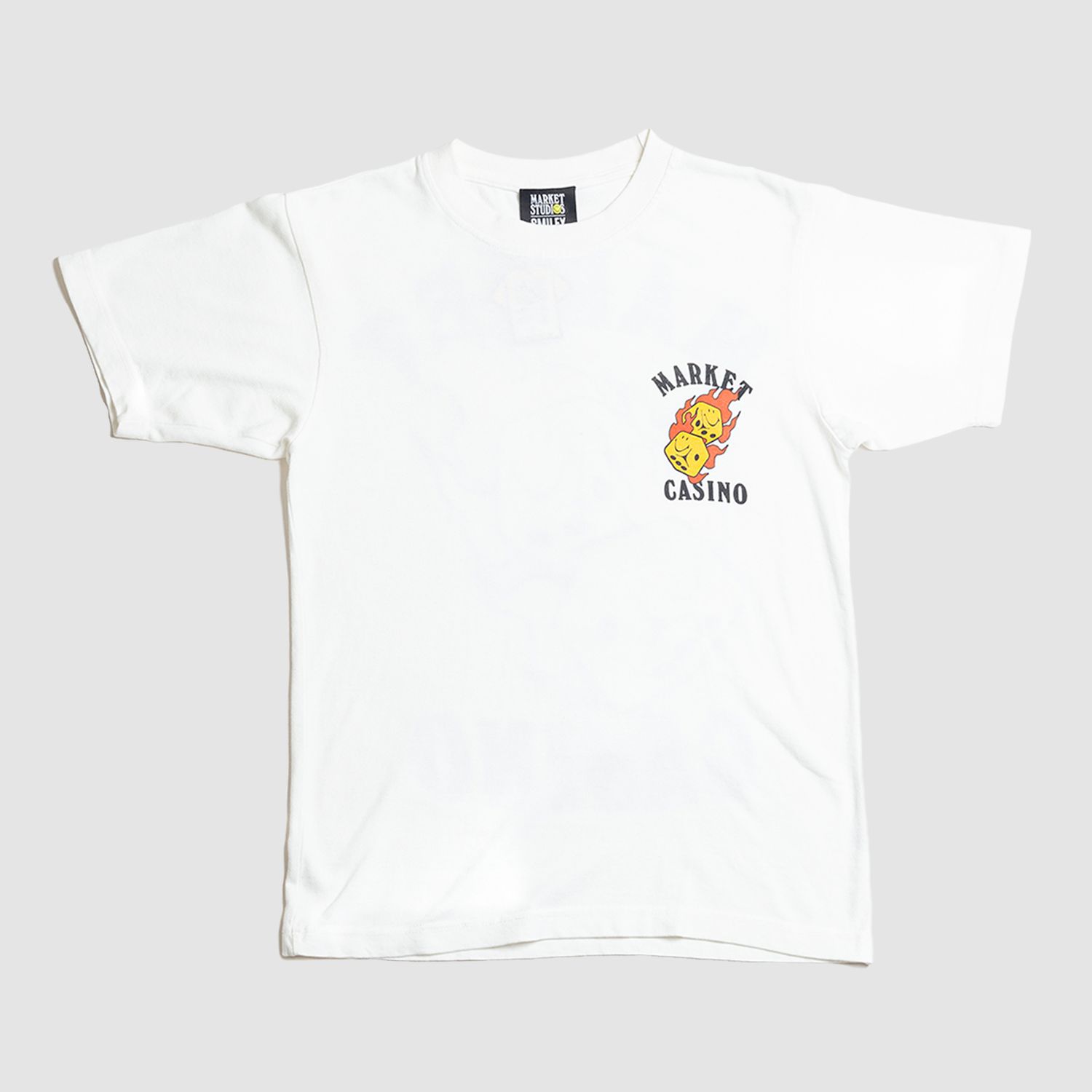 Flaming Dice Tee White