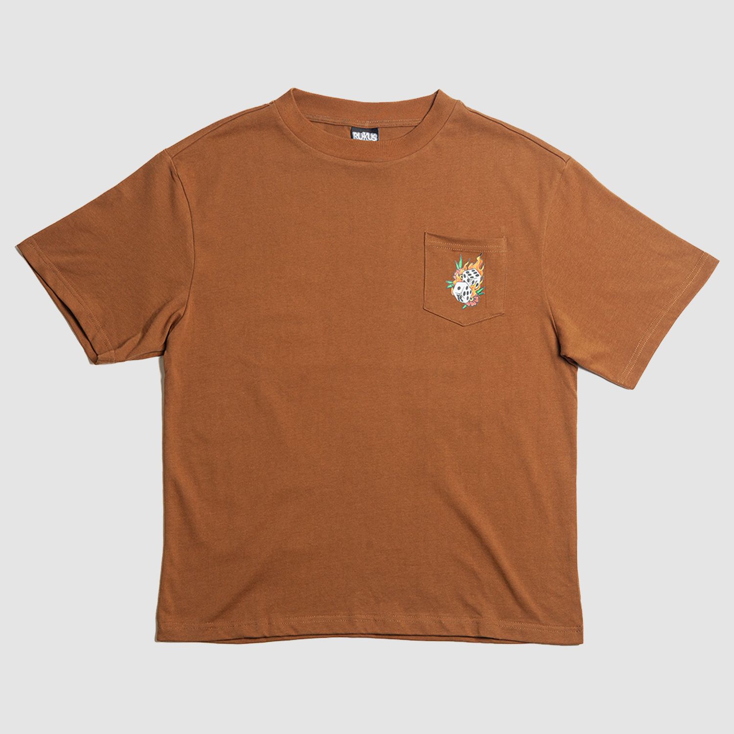 Lucky 7's Pocket Tee Brown