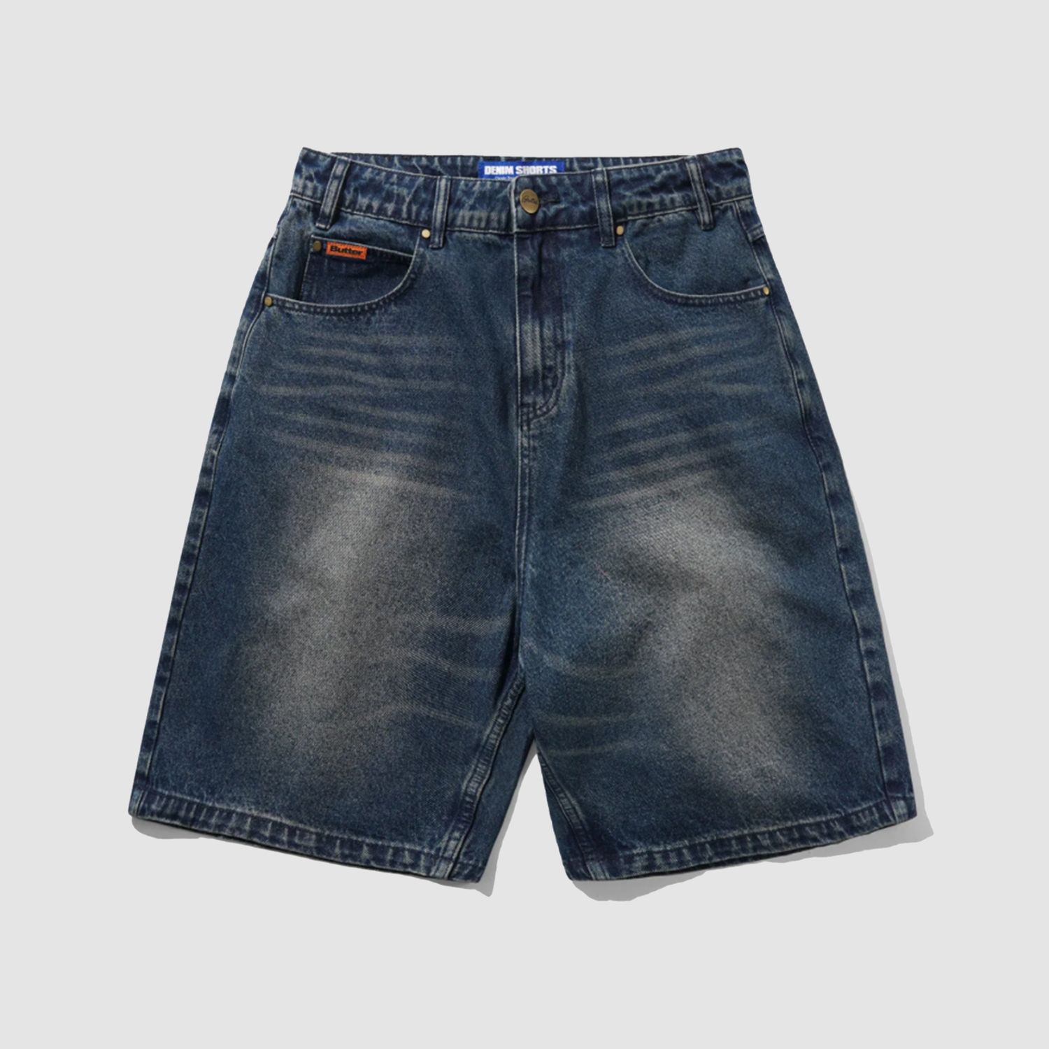 Baggy Denim Shorts Vintage Indigo Wash