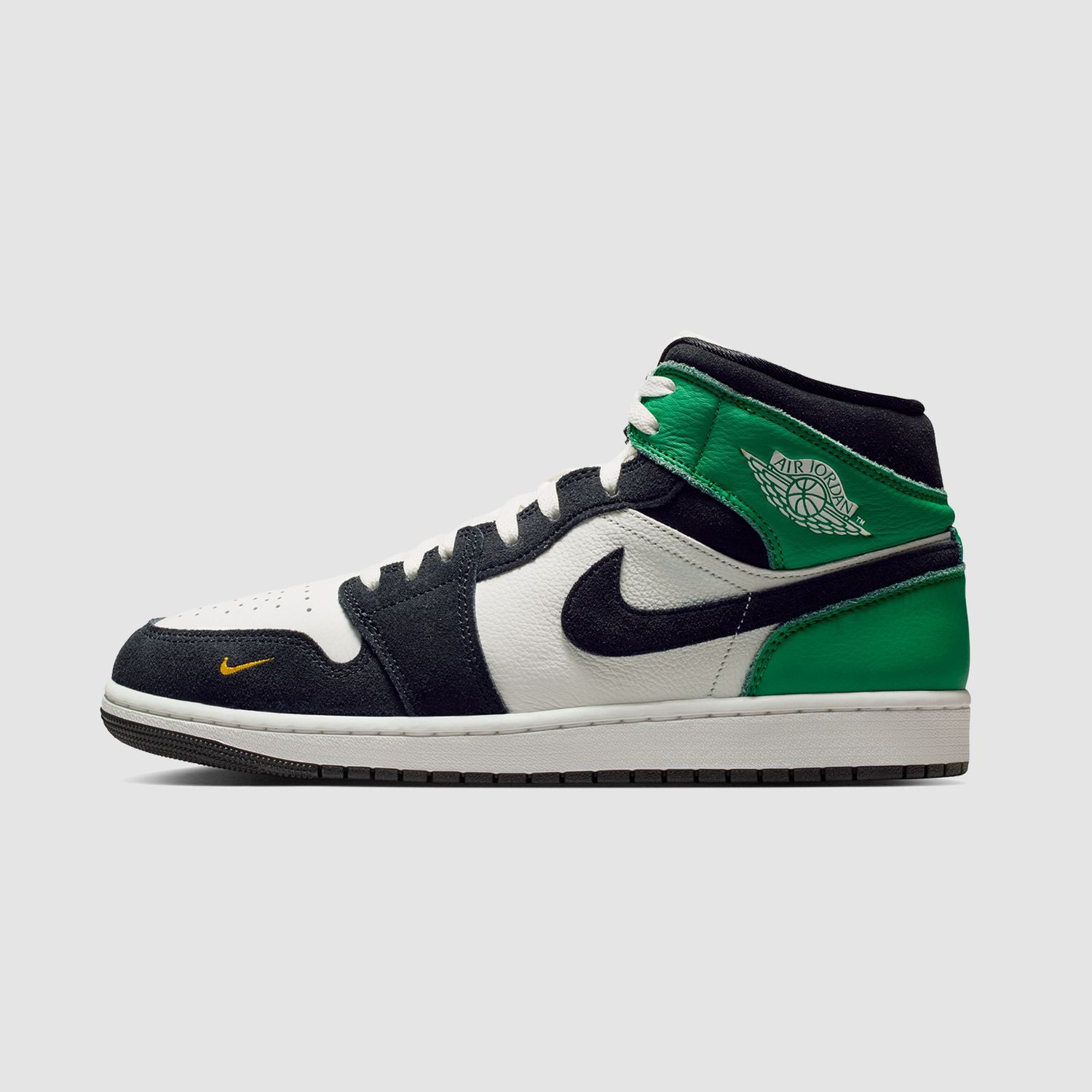 Jordan 1 Mid SE White/Black Lucky Green