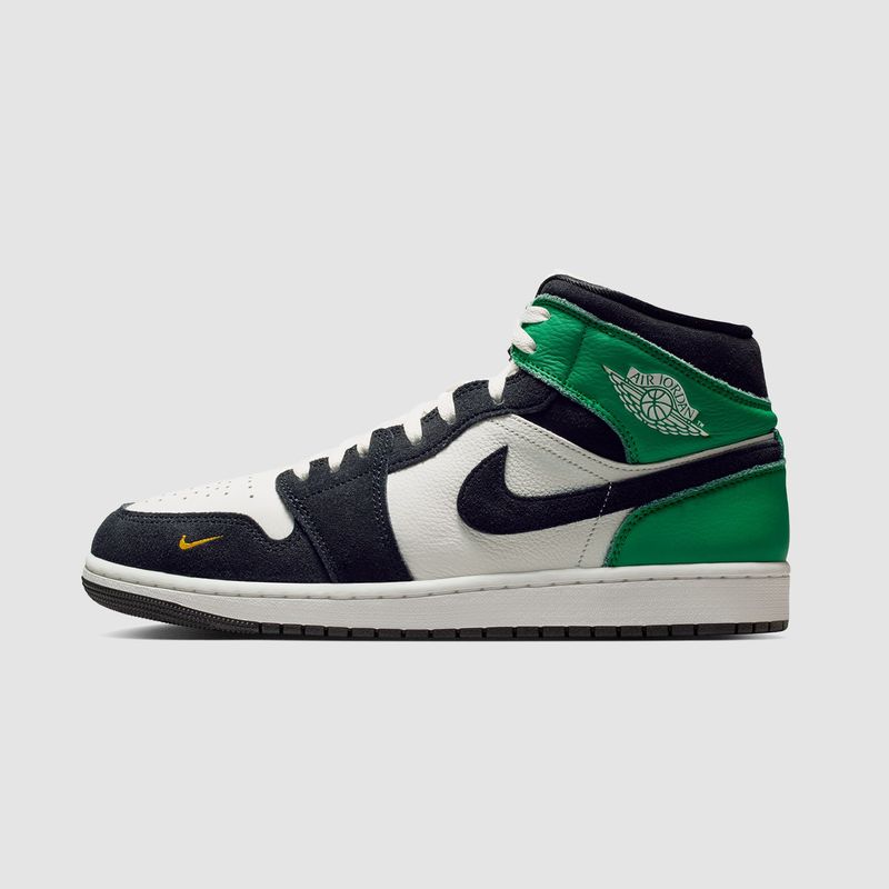 Jordan 1 Mid SE White/Black Lucky Green