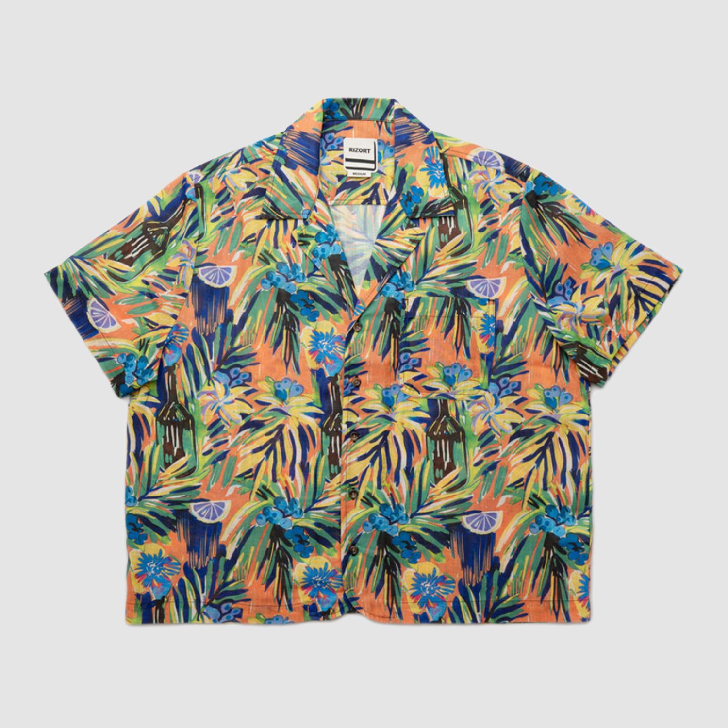 Palm Camp Button Up Yellow