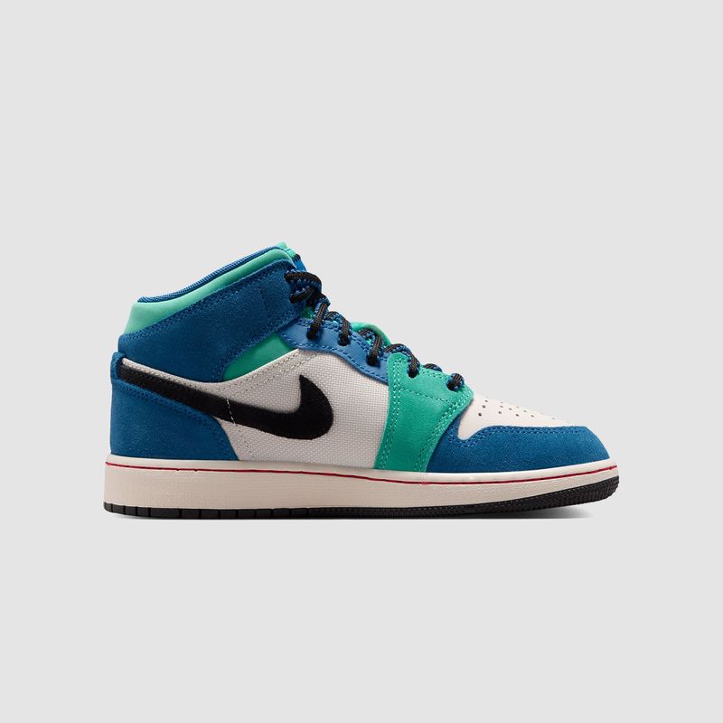 AJ1 Mid SE (GS) Chalk/University Red-True Blue