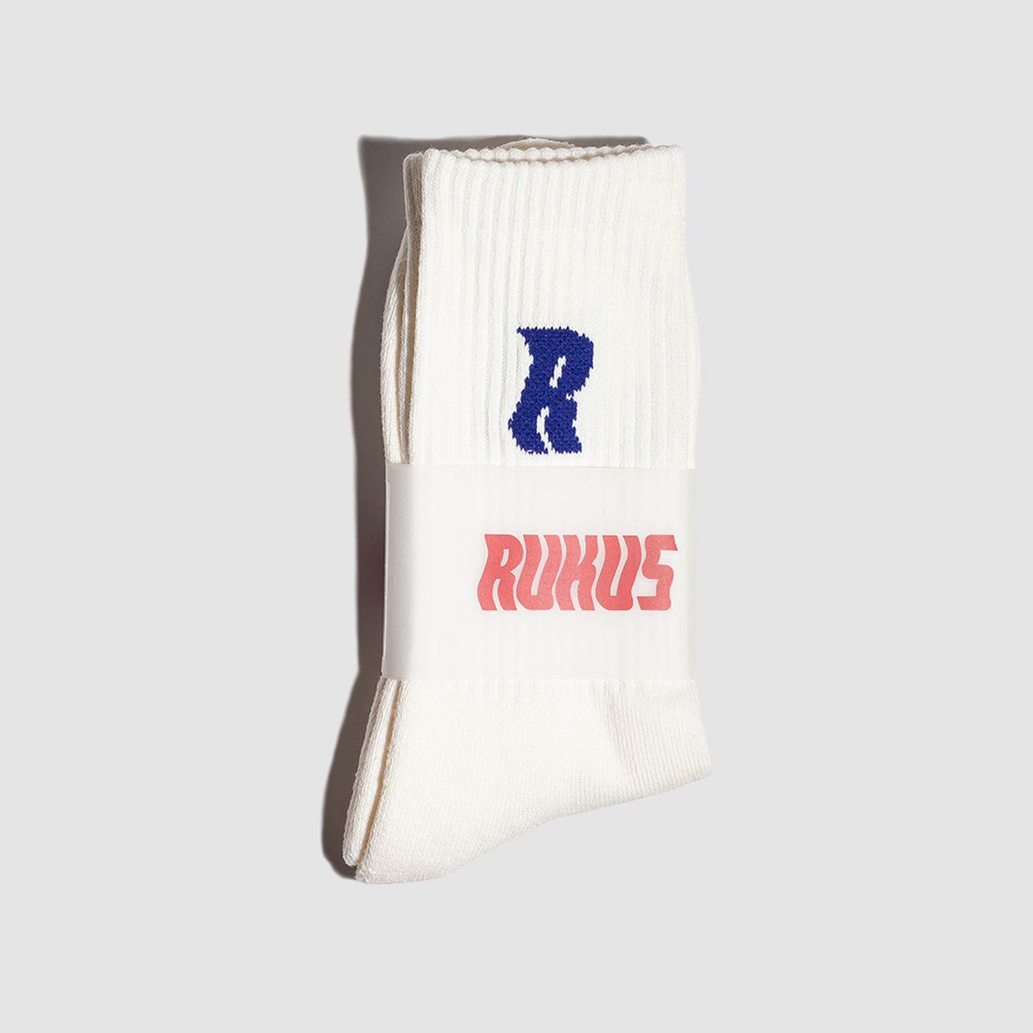 "R" Socks Cream/Navy