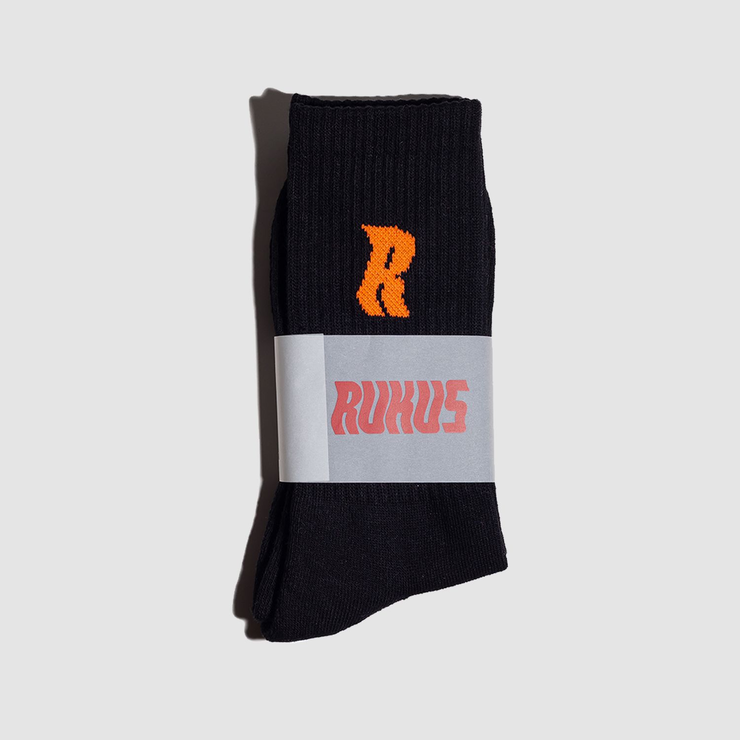 "R" Socks Black/Orange