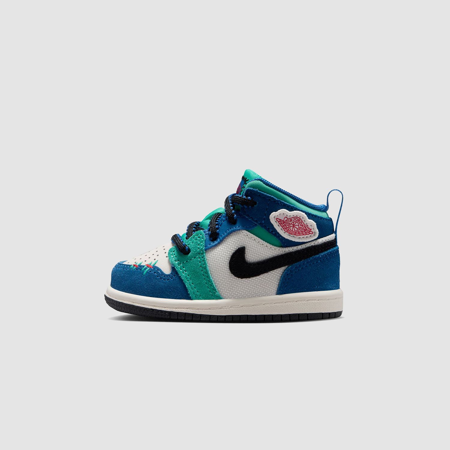 AJ1 Mid SE (TD) Chalk/University Red-True Blue