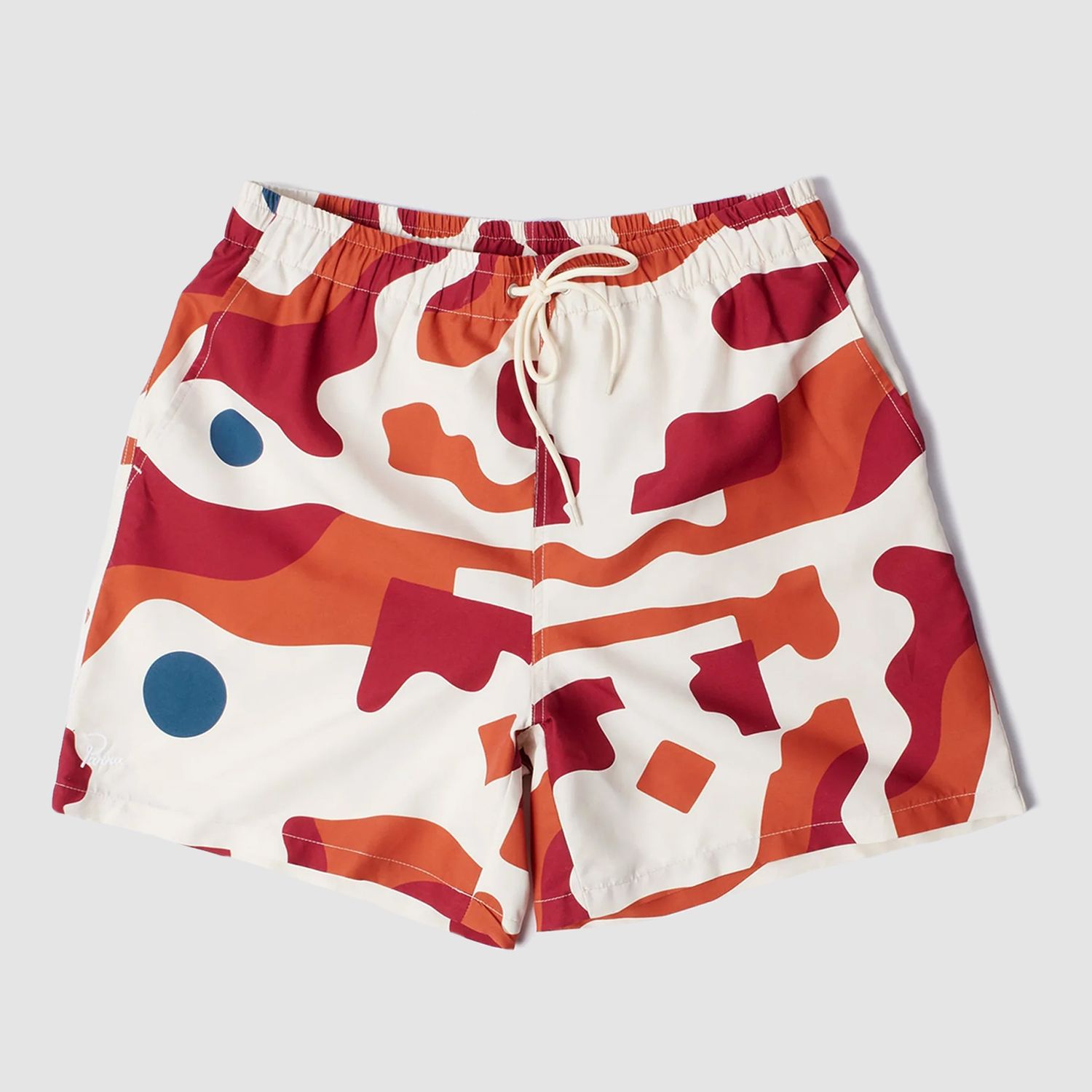 Abstract Mountain Shorts Red