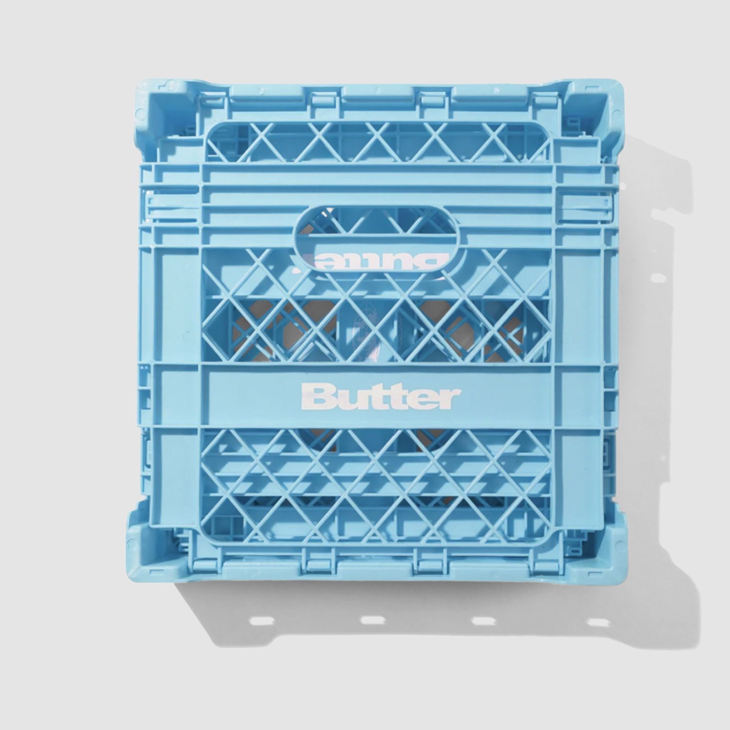 Collapsable Record Crate Sky Blue