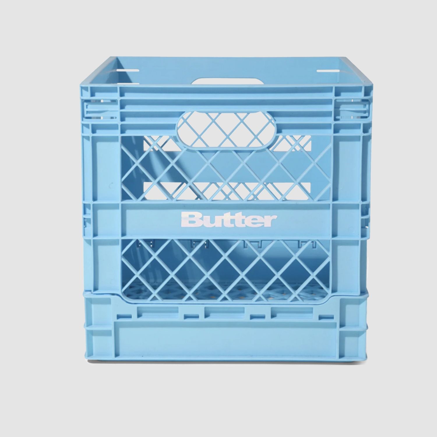 Collapsable Record Crate Sky Blue