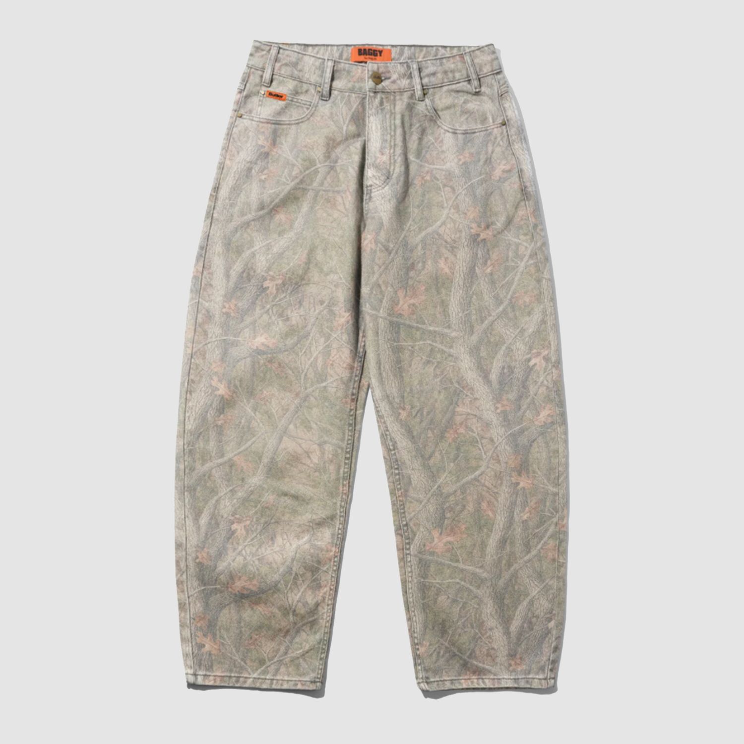 Baggy Denim Jeans Forest Camo