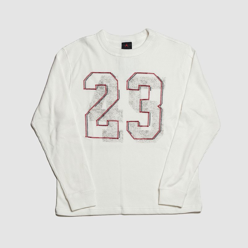 '23' Thermal L/S Tee Sail/Dark Team Red