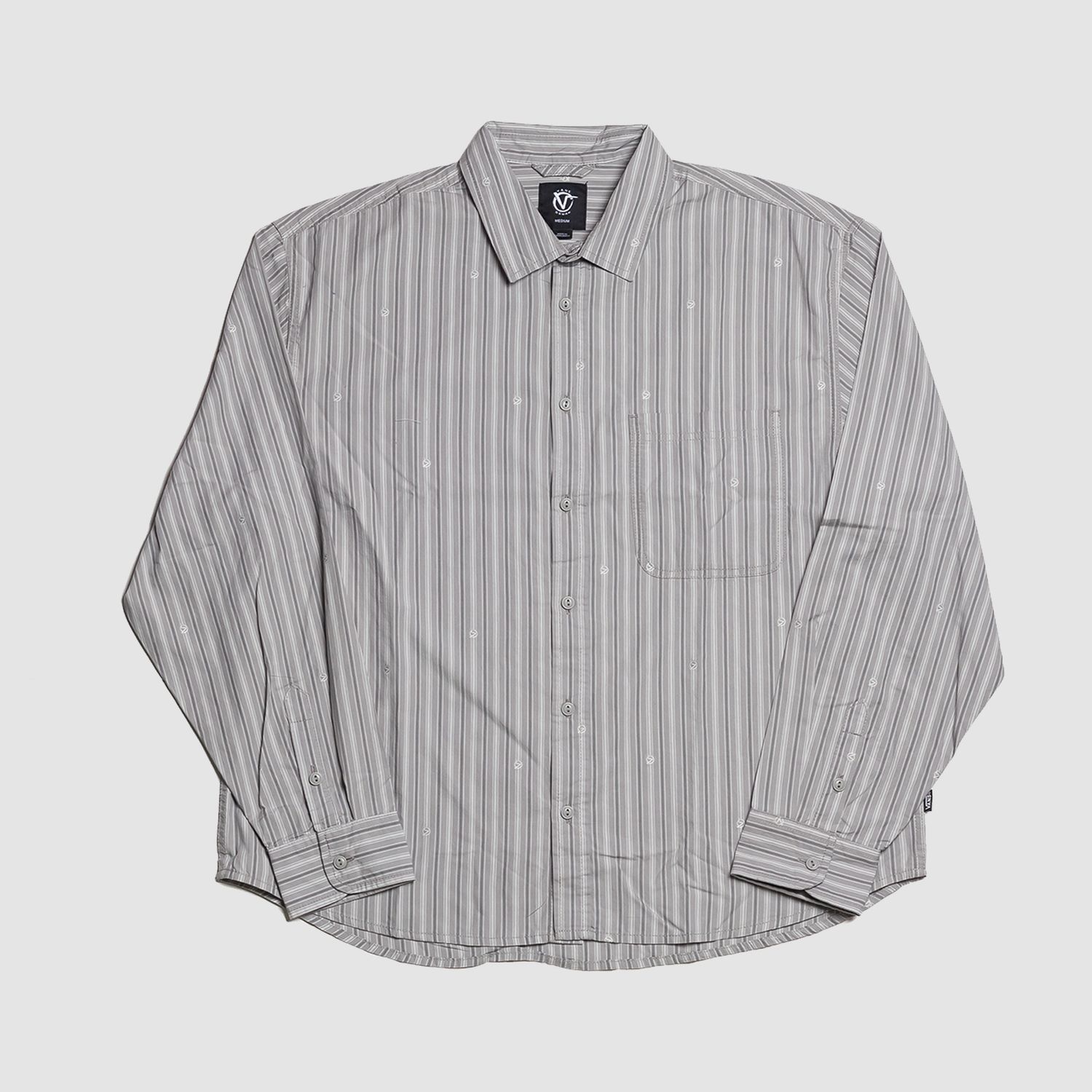 Rowan Stripe Button Up Grey