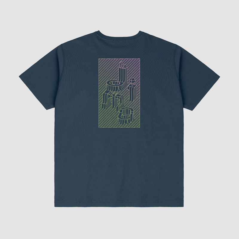 Grid Tee Navy